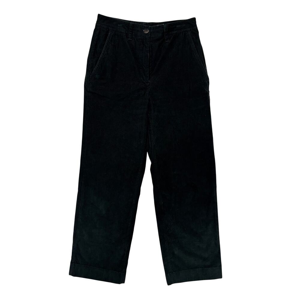 Marc O'Polo Pants 34 Womens Black Corduroy Straight Leg Stretch Organic Cotton